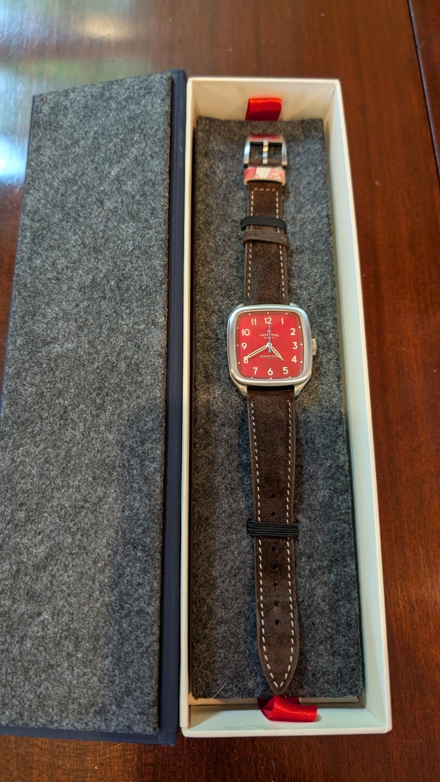 Trafford Watch Co Crossroads Automatic Season 2 Red Dial Microbrand Mens Watch