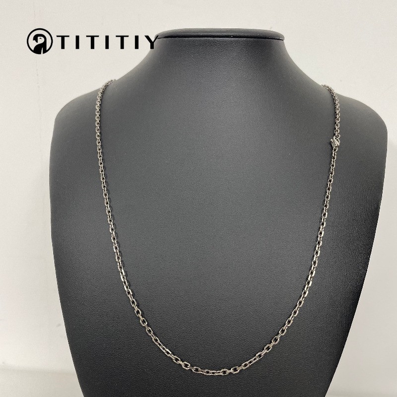 Wide 2.7mm Pure Titanium Necklace Titanium Corner Chain Chain for Men Women Gift
