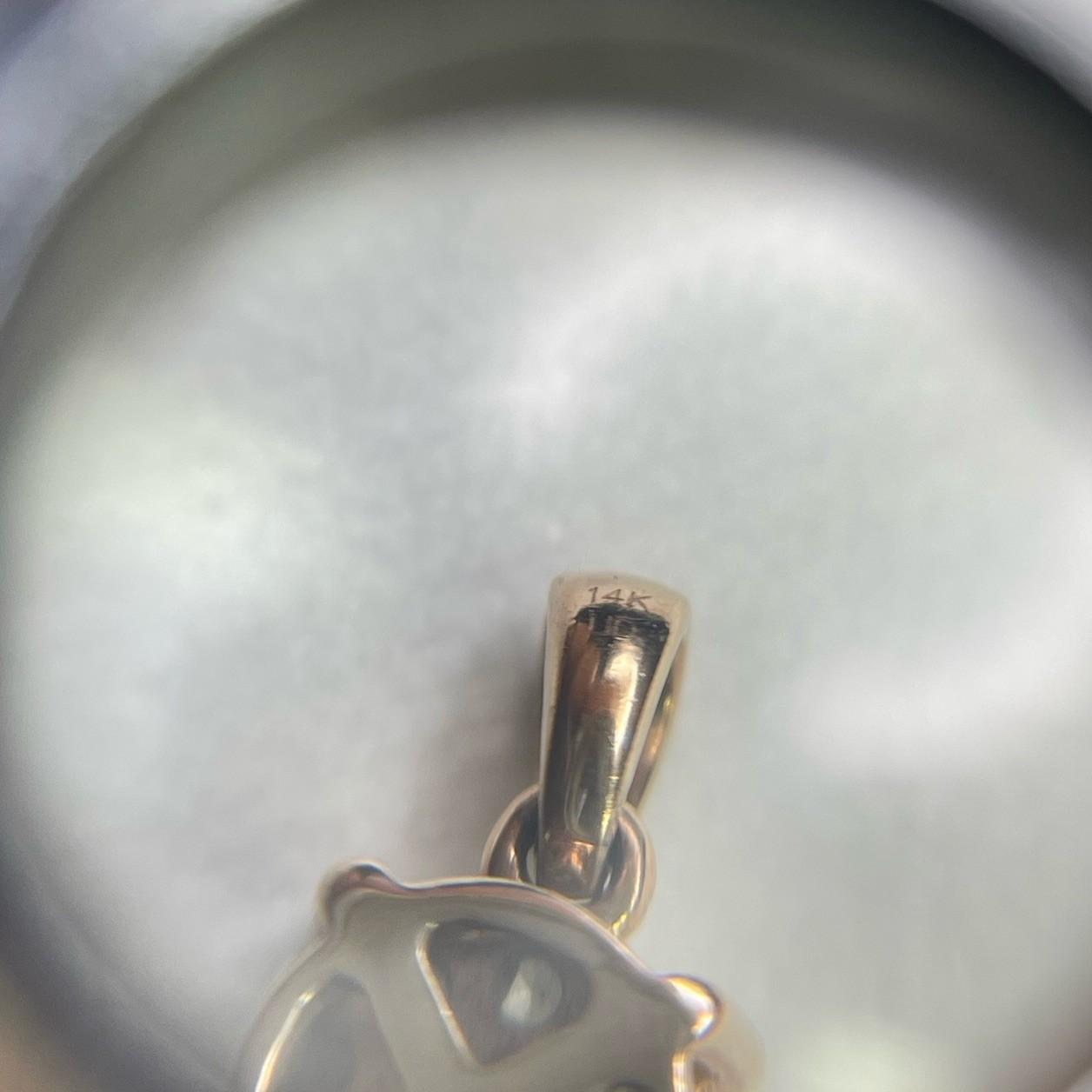 14K Rose Gold Round Dia Charm Pendant – 0.27ctw 0.20 Outer / 0.07 Center 1.6g