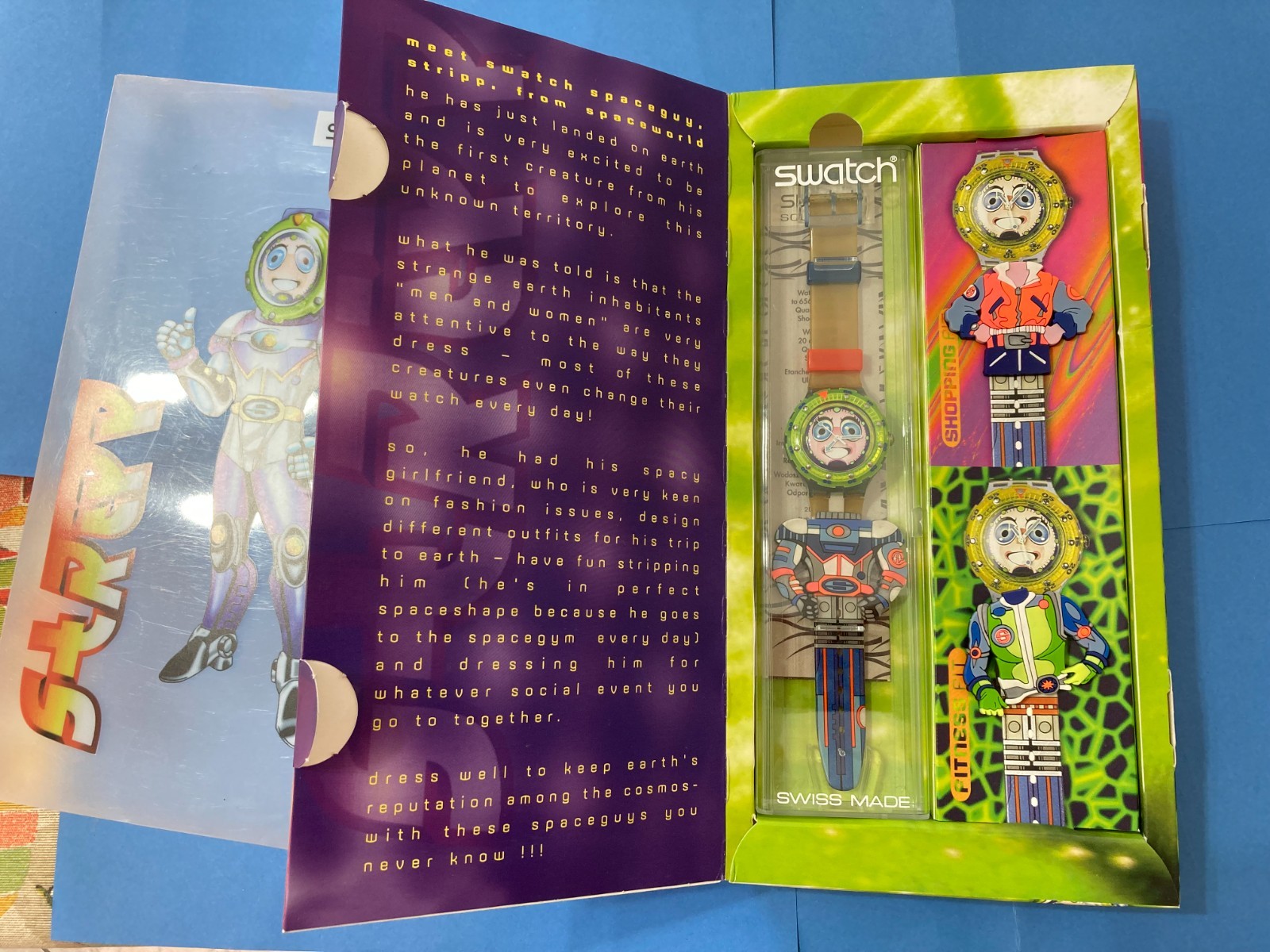 SWATCH STREPP LIMITED EDITION 1996 WORKING WATCH NEW WITH DEFECT.