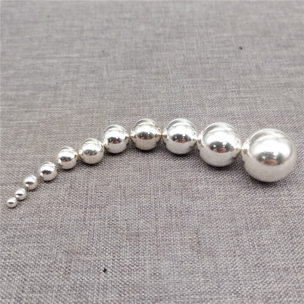 Sterling Silver Seamless Hollow or Solid No Hole Round Ball Beads 2mm to 12mm