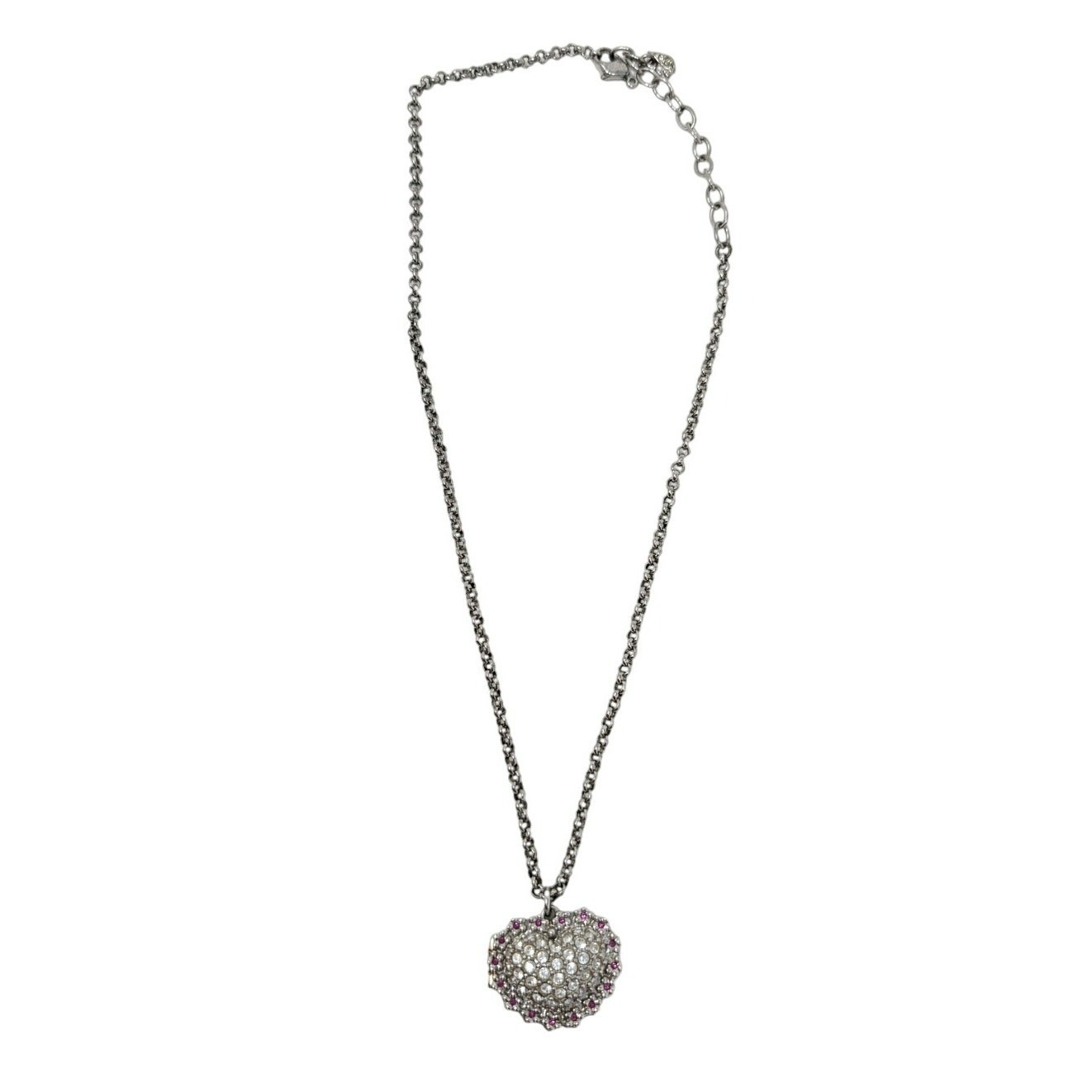 Swarovski Silver Tone Heart Locket Pendant Necklace Swarovski Photo Holder Gift