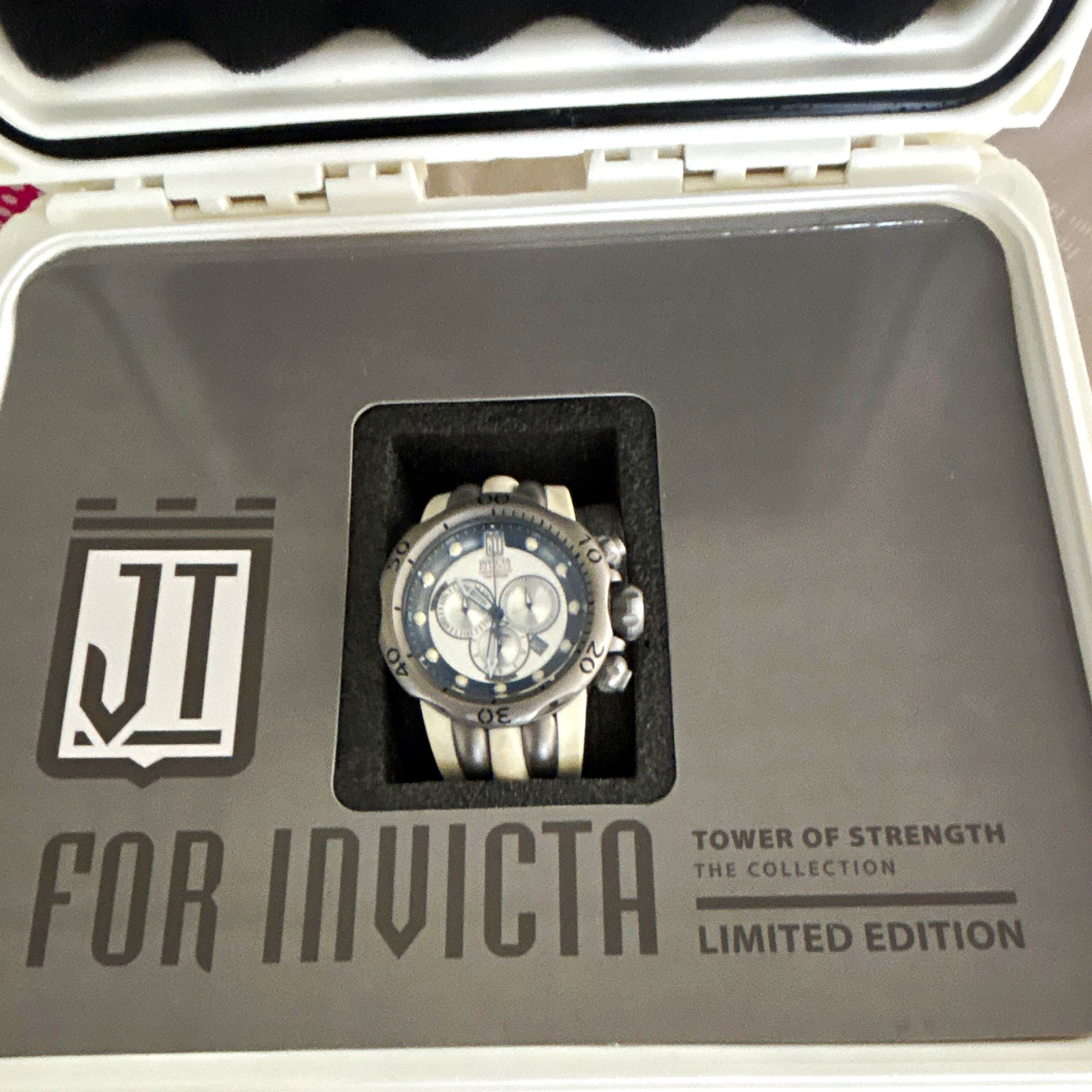 Invicta JT Limited Edition Chronograph Quartz Silver SS Bracelet Box Manual