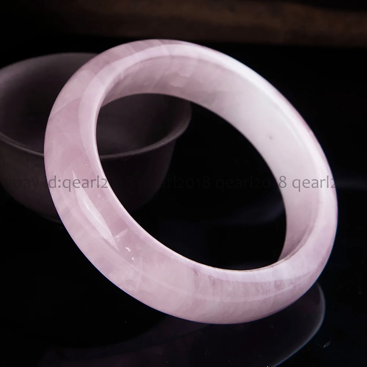 Natural Light Pink Rose Quartz Gemstone Bangle Bracelet 56-62mm Women Jewelry