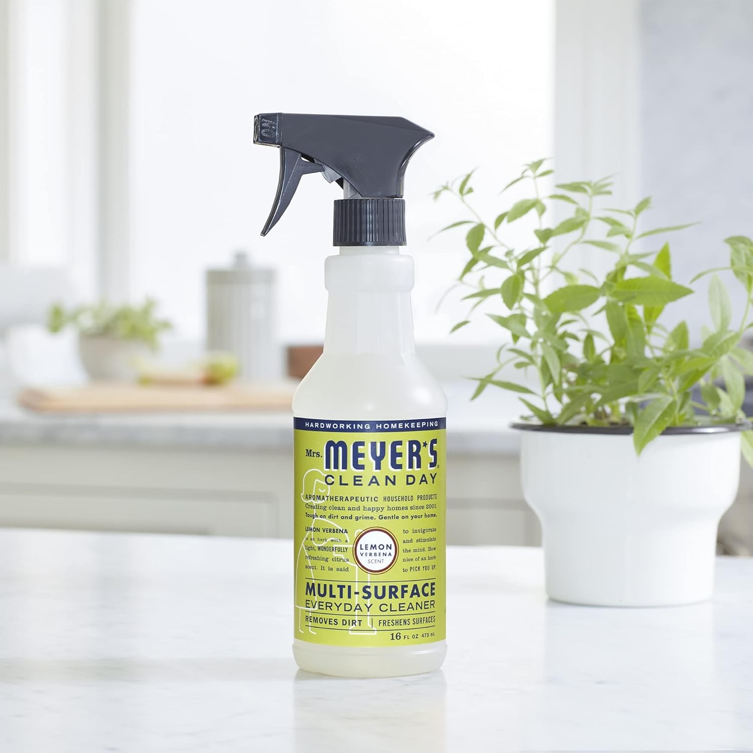 MRS. MEYER’S CLEAN DAY All-Purpose Cleaner Spray, Lemon Verbena, 16 fl. oz
