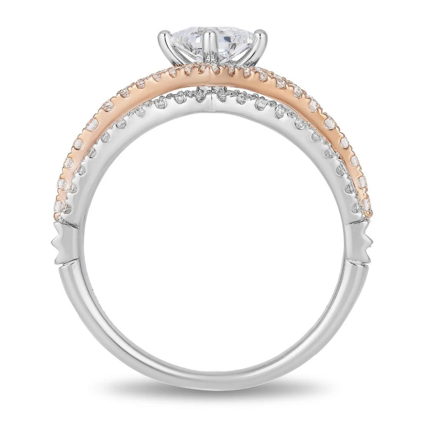 Enchanted Disney Aurora Inspired Princess Two Tone Cut Engagement In 925 Silver