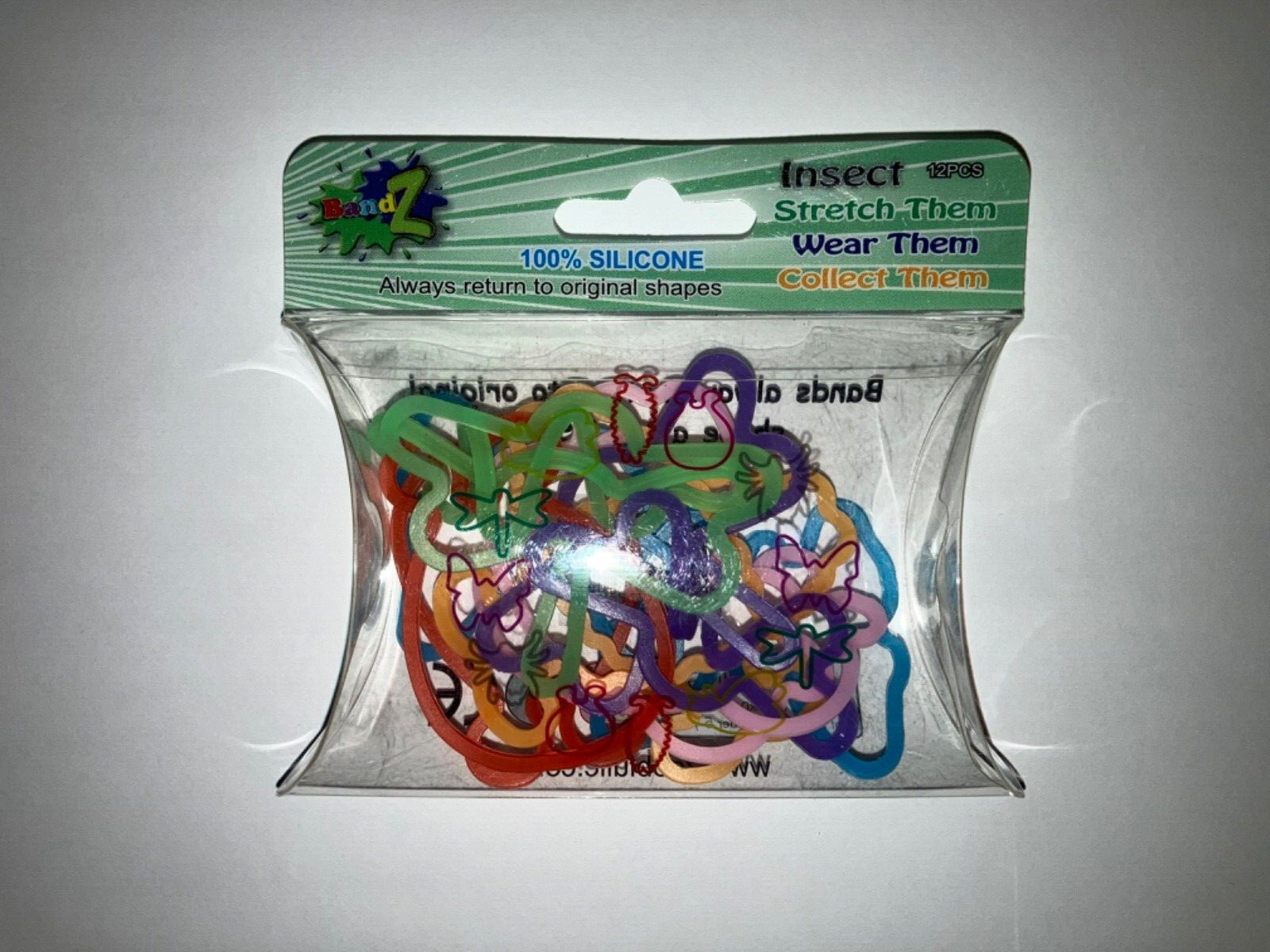 Silly Bandz 24 Flowers and Insect Shapes Elastic Bracelets 2 12 Packs BRAND NEW