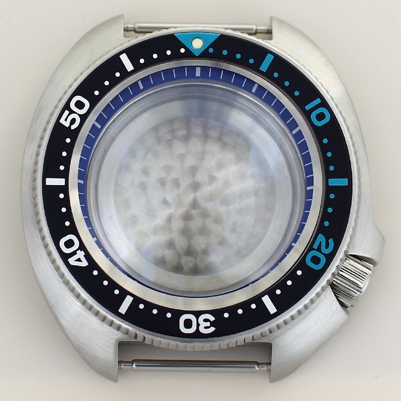 44mm Turtle Mod Stainless Watch Case Fit 28.5mm Dial For Seiko NH35 NH36 NH38