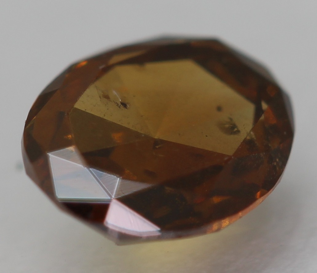 0.33 Carat Brown Orange Oval ROSE CUT Natural MINED Diamond 5.12X4.19mm W VIDEO