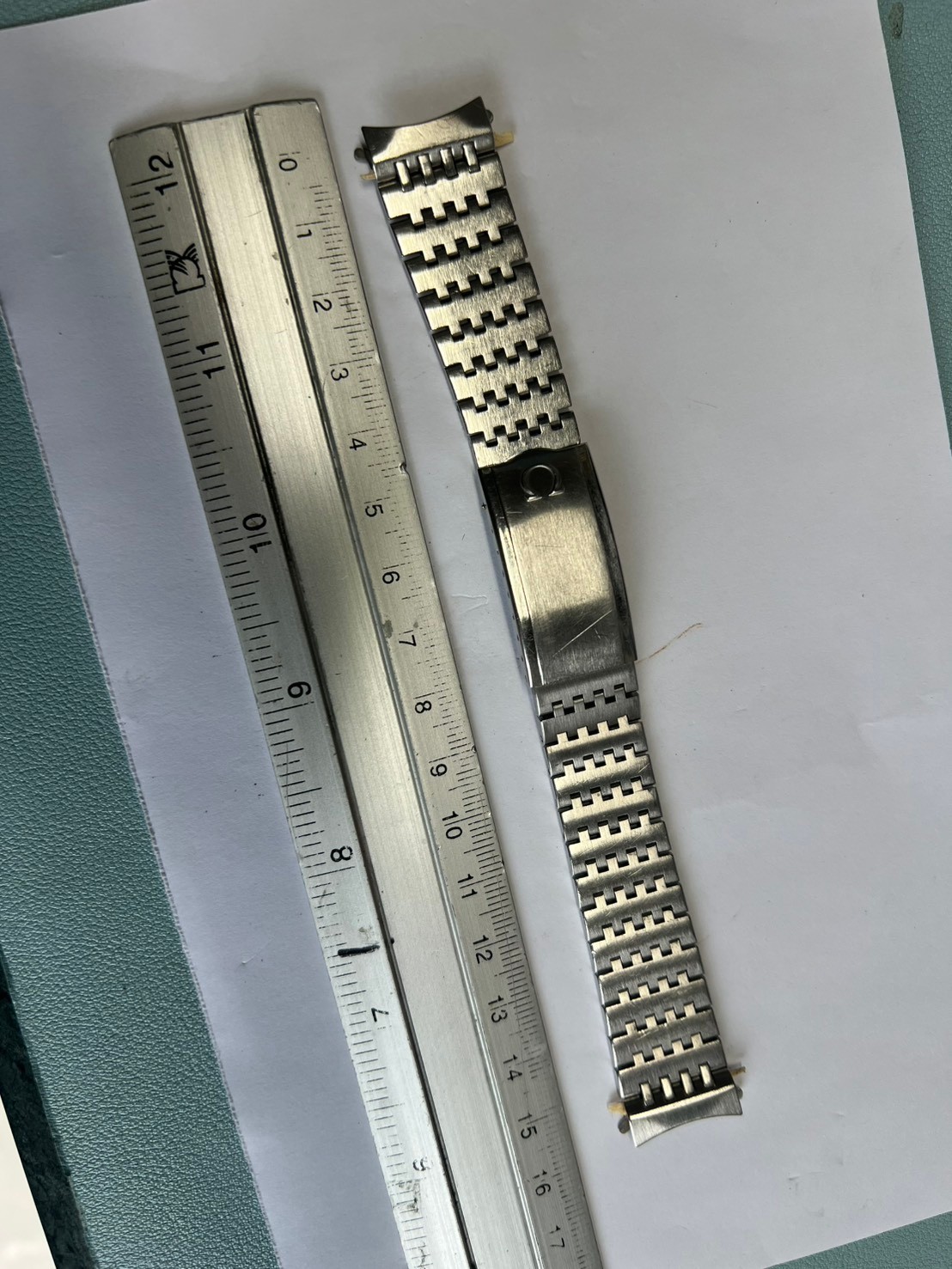 60 . omega 1193 endlink 18 mm 725 stainless steel bracelet 16 cm