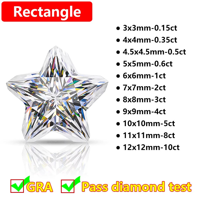 1-10ct Full Shape Moissanite Loose Stone D Color Moissanite Gemstones Wholesales