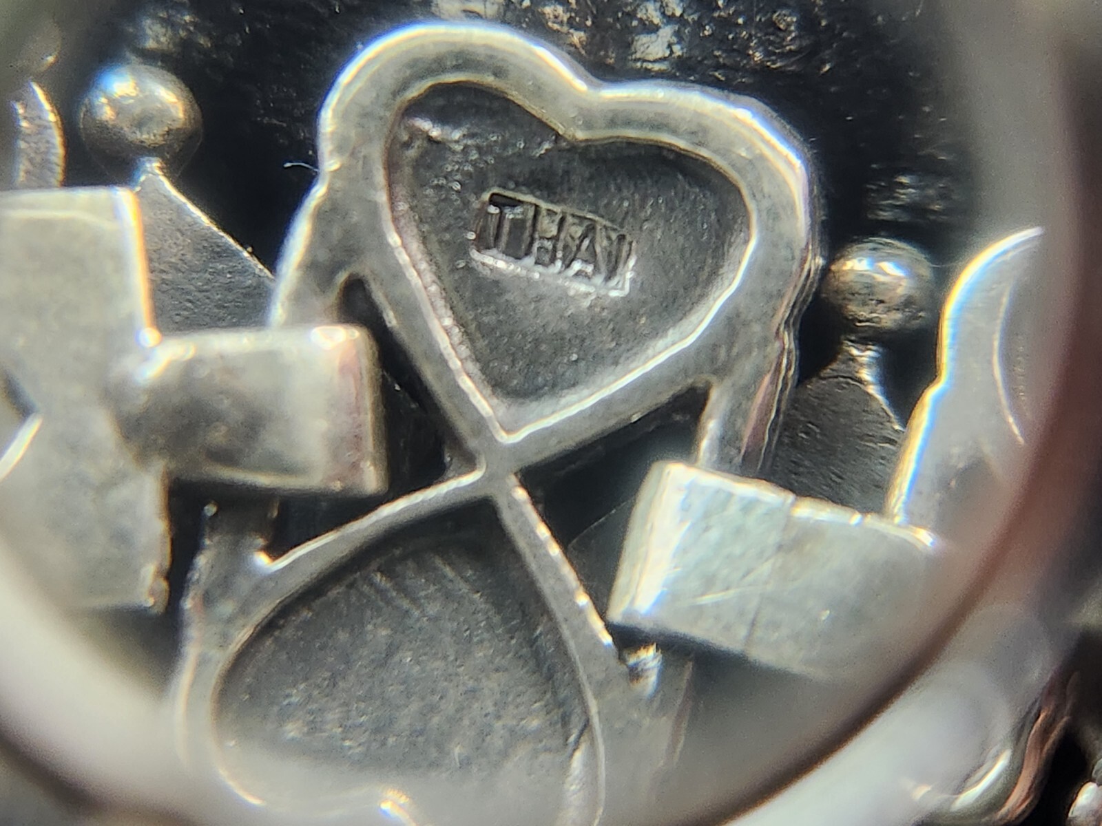 Thai Sterling Silver 925 Marcasite Heart Bracelet 7.5 In – THAI KC 925 – HSNO
