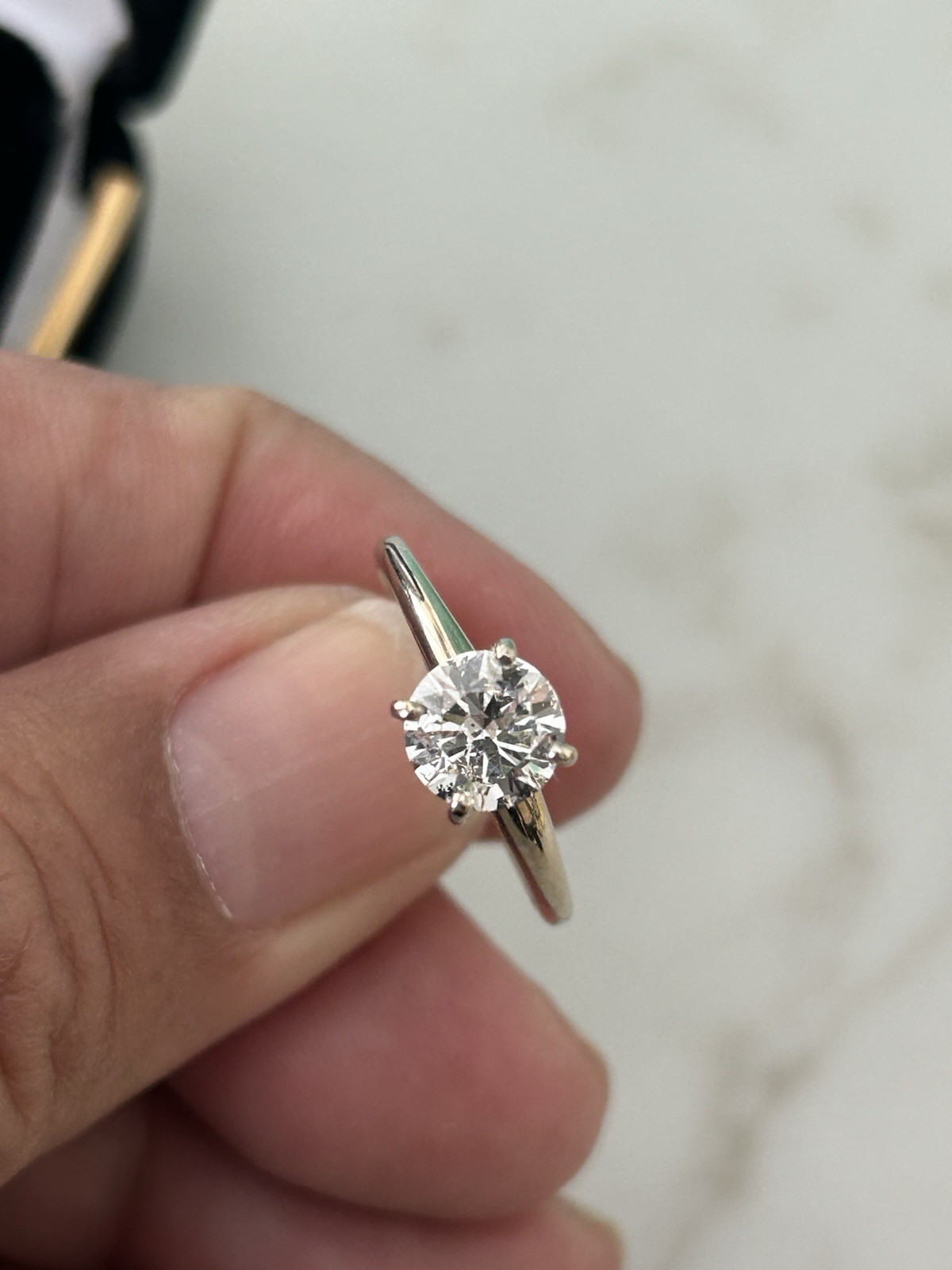 1.0 Carat Natural Diamond 14k Yellow Gold Solitaire Ring