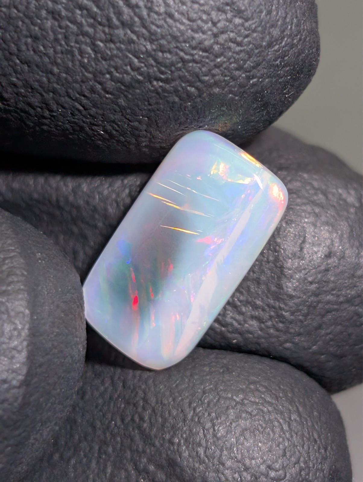 2.1ct Chaff Pattern Ethiopian Welo Opal Rectangle Cabochon