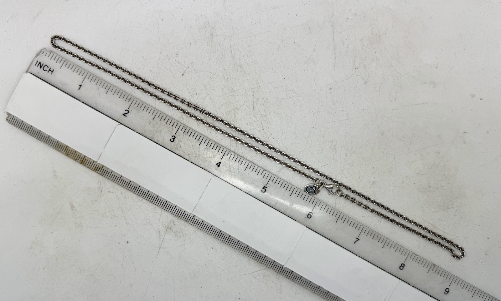 2.7mm 18” Oxidized Angled Cable Chain 925 Sterling Silver Chain Necklace 7.36g