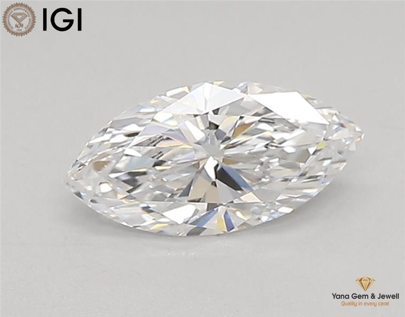 D Color VVS1 Clarity 0.50 Carat IGI Certified CVD Lab Grown Diamond Marquise Cut