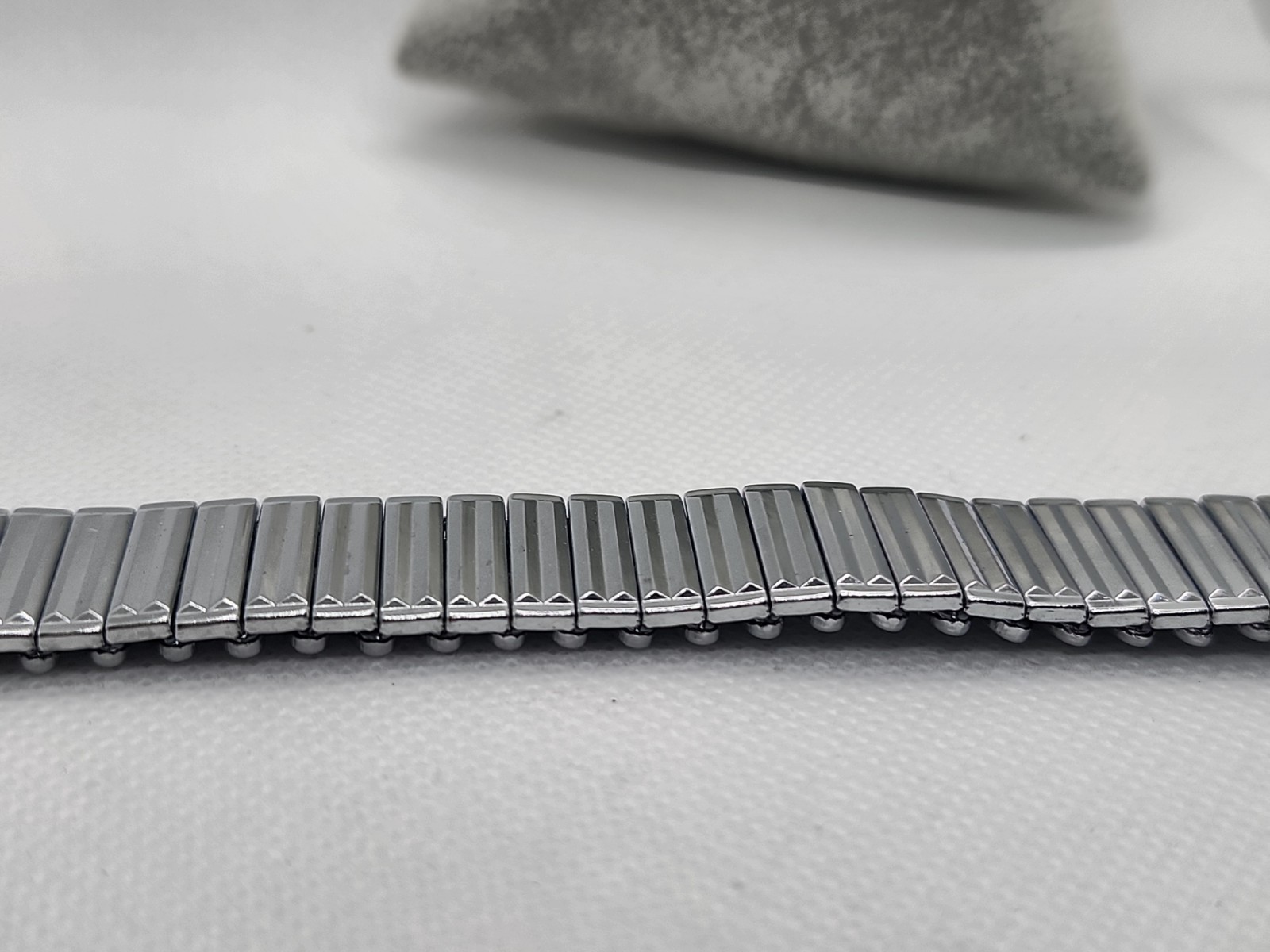 Vintage NOS Brite 17-21mm Adj End Base Metal Top Cap Expansion Watch Band