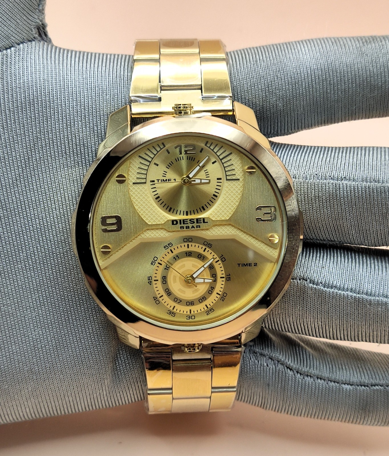 Luxury Diesel Only The Brave 5 Bar Dual Time Refurbished Men’s Wrist Watch