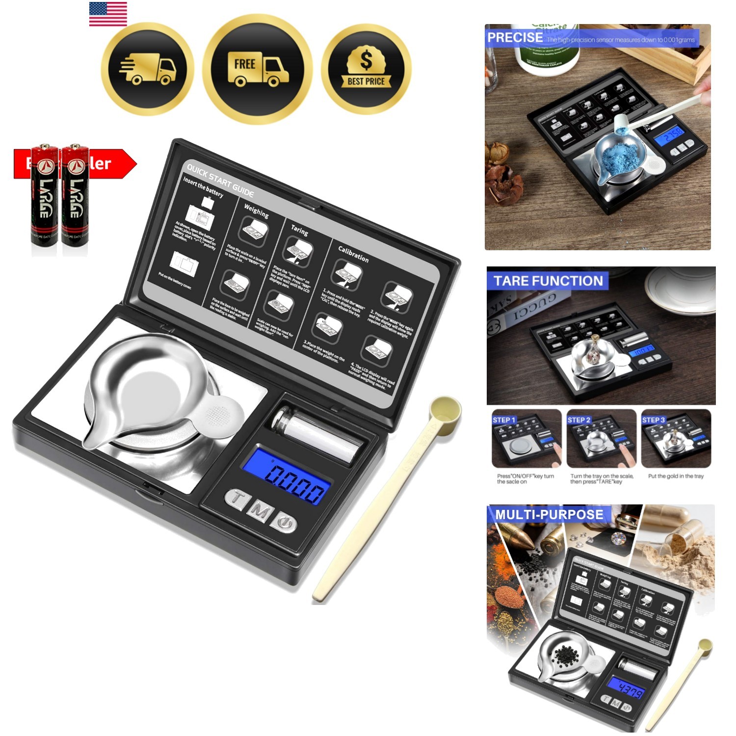Jewelry Scale Micro Gram Scale Digital 50g Precision Scale with Tare