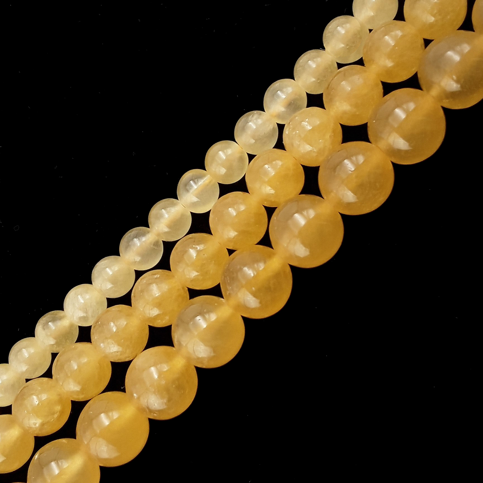 Yellow Honey Calcite Smooth Round Beads Size 6mm 7mm 8mm 10mm 15.5″ Strand