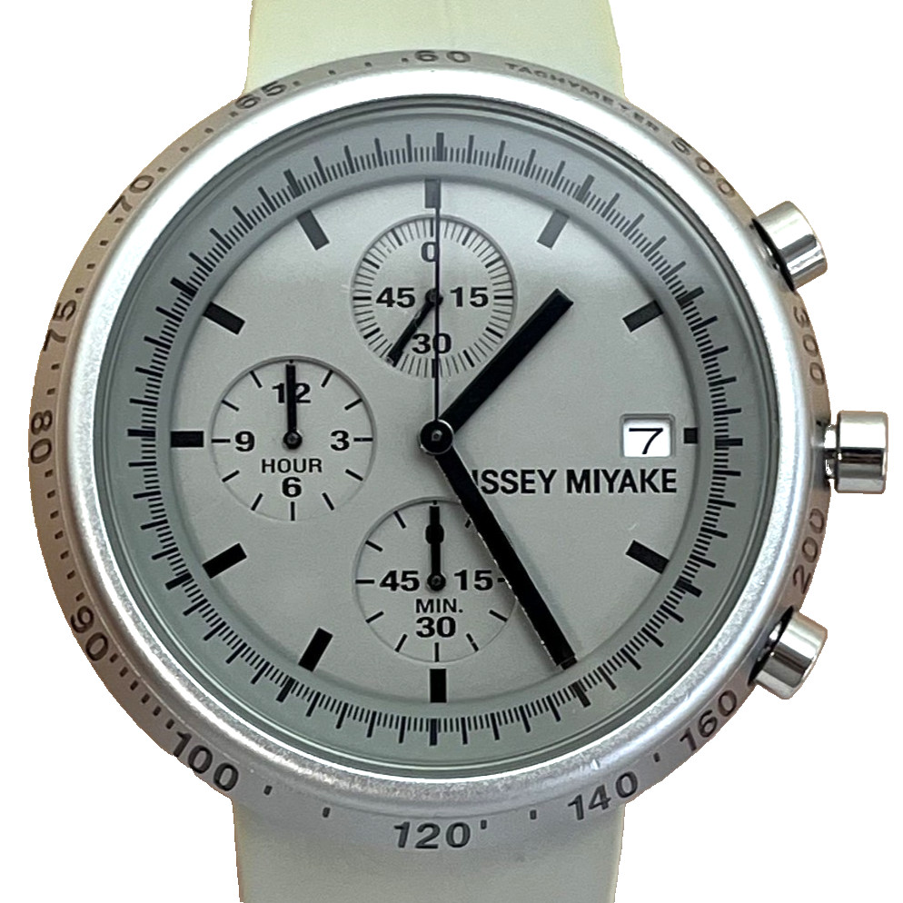 Issey Miyake TRAPEZOID Chronograph NAOTO FUKASAWA Qz Watch Japan Date #636B