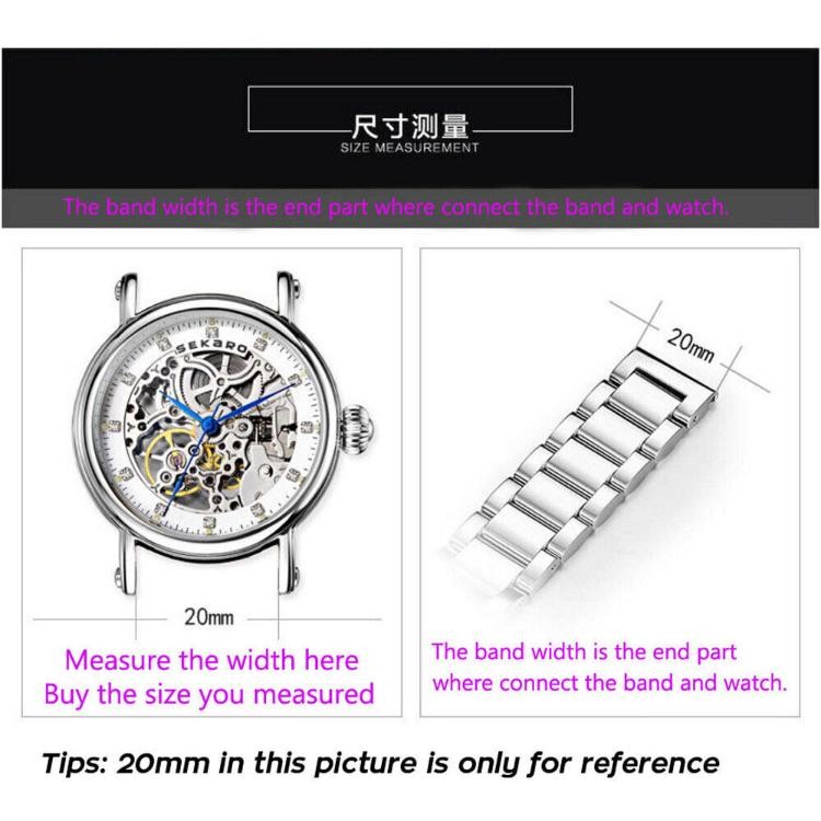 Secure Clasp Stainless SteelLink Strap 24 26 30mm 18-28mm 22mm Metal Watch Band
