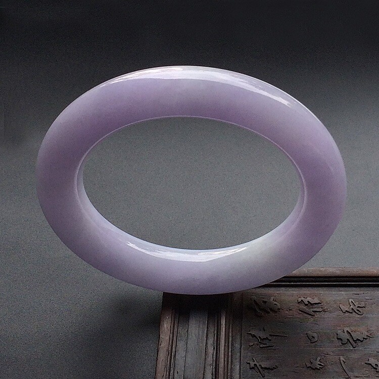 Certified Burma Natural Burmese Purple Jade Jadeite Round Bracelets Bangle