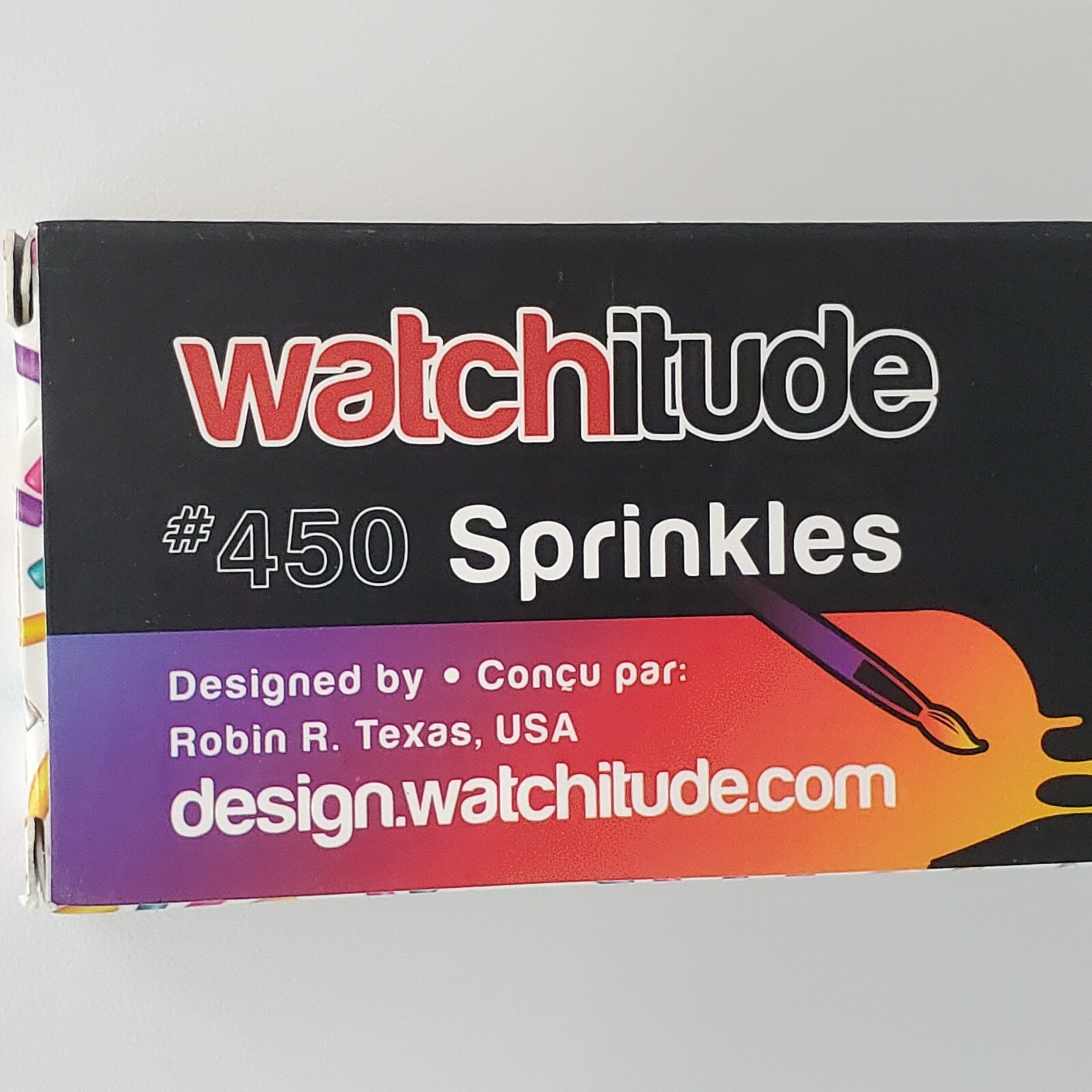 Watchitude Sprinkles Adult Watch 450 White Slap Band Limited Edition New READ