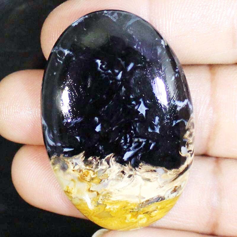 100% Natural Petrified Wood Agate Oval Cabochon Gemstone 92.30CT 35X53X6mm BC-44