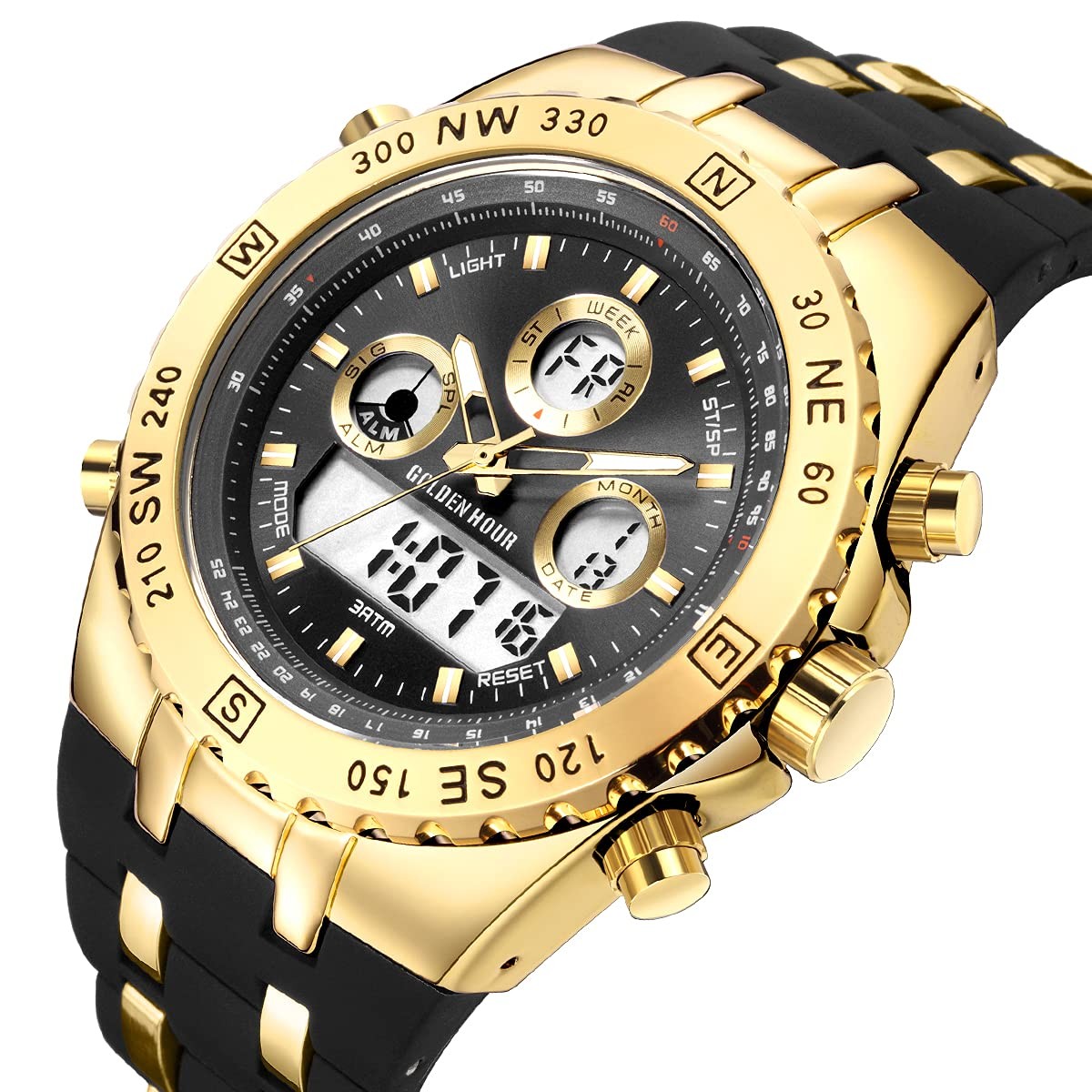 Luxury Military Sports Men’s Watches Large Size Big Face 3ATM Waterproof, Sto…