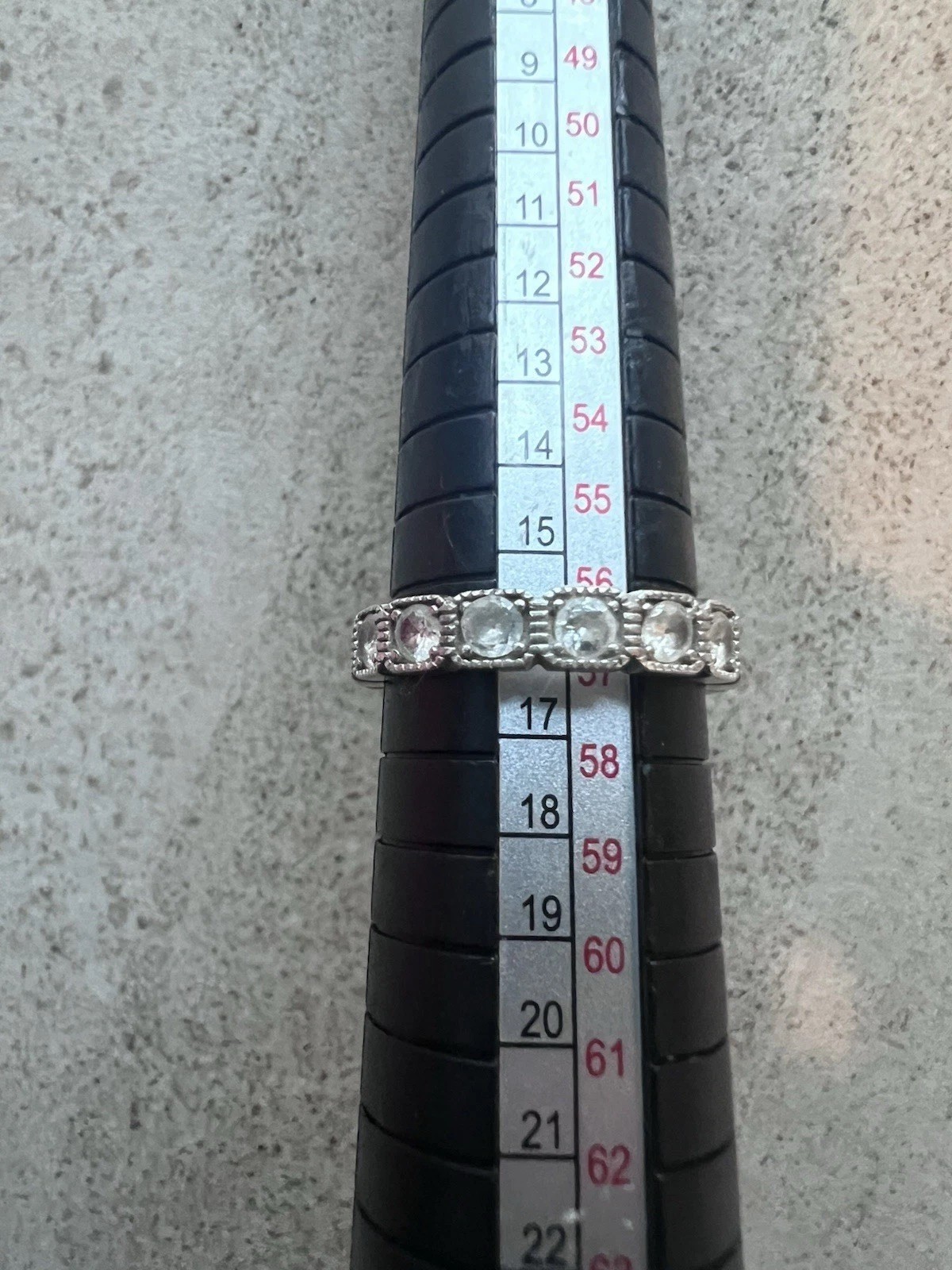 Fuzion Creation FZN Sterling Silver Cubic Zirconia Band Ring 925 Size 8 Read! C9