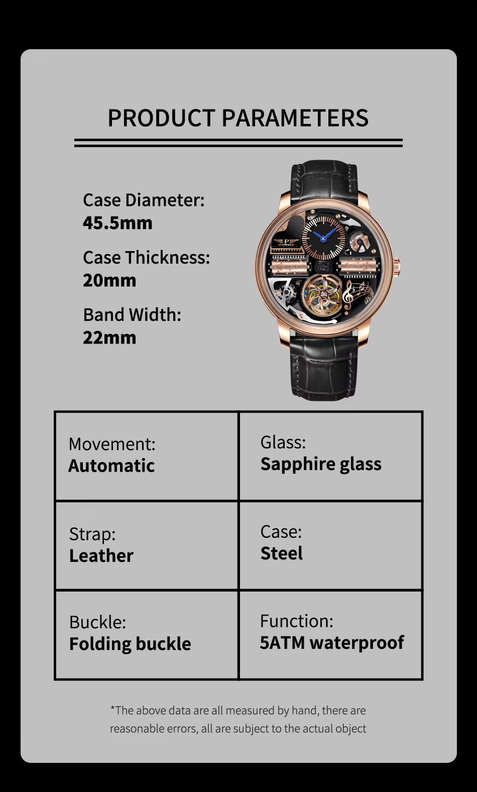 PINDU Watch New TOP Men Mechanical Watch Godfather Fashionable Classic Jacob