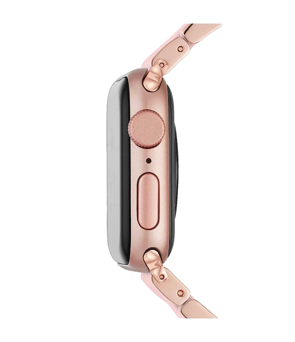Michele 38/40mm 42/44mm Pink Silicone-Wrapped Apple Watch Bracelet MS20AS0001