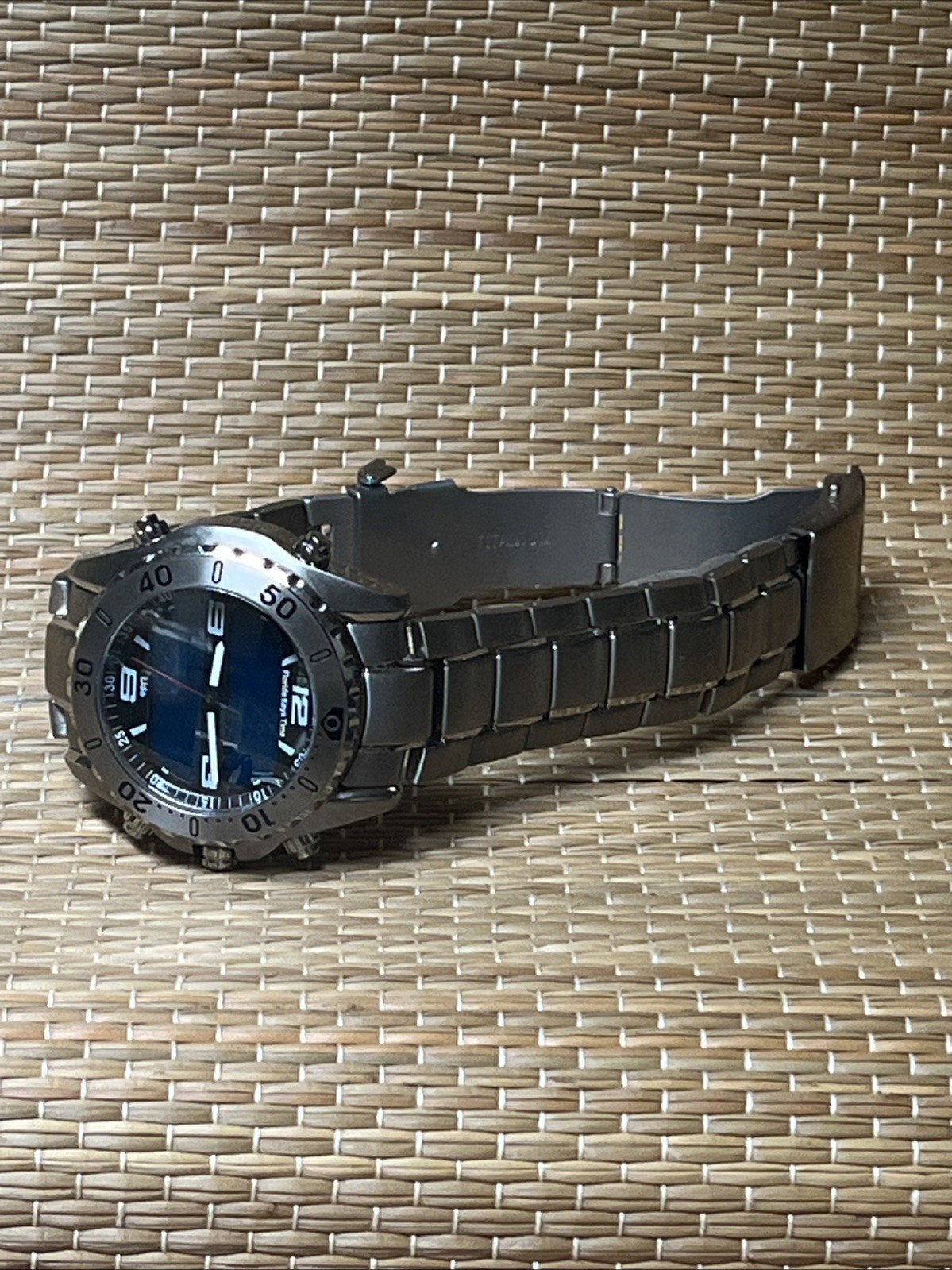 Men’s RARE LIDO Florida Keys Time Watch Digital/Analog Titanium Case & Bracelet