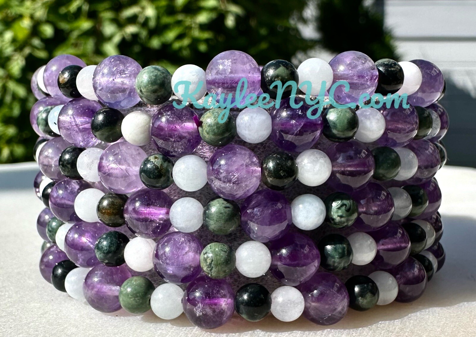 Wholesale Lot 6 Pcs Natural Crystal Pisces Zodiac Stretch Bracelet Healing