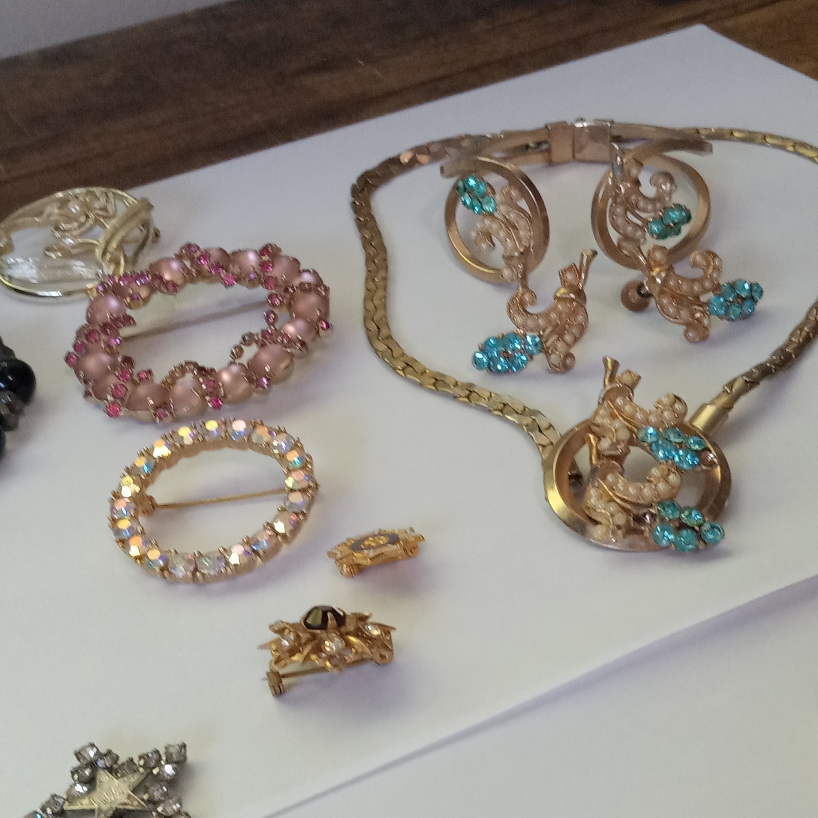 Vintage lot Of Jewelry Mixed Rings Earrings Bracelets CuffLinks Pins and more