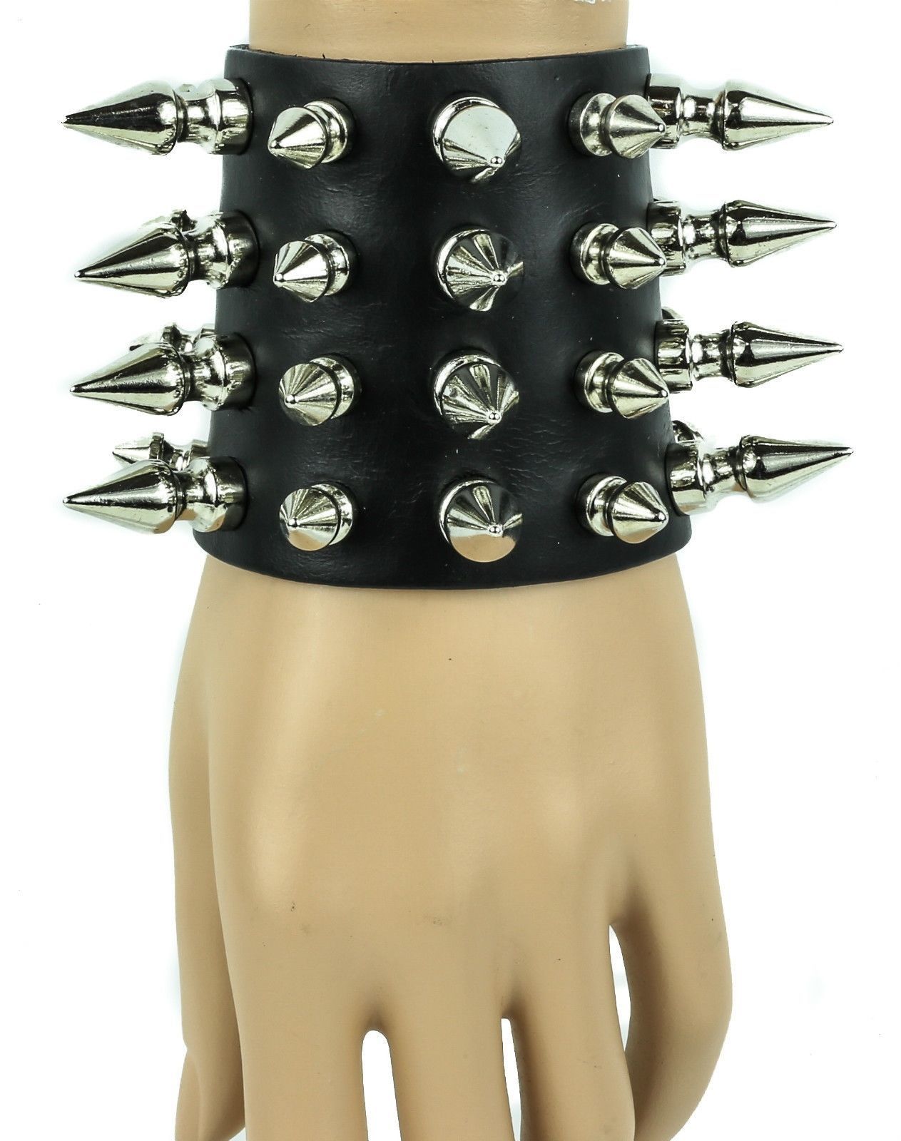 Spike Short Bracer Gauntlet Bracelet Punk Goth Heavy Thrash Death metal