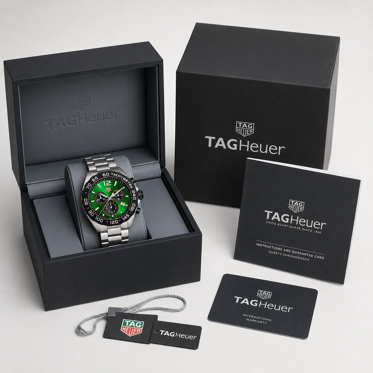 TAG Heuer Formula 1 Chronograph Green Dial Steel CAZ101AP.BA0842