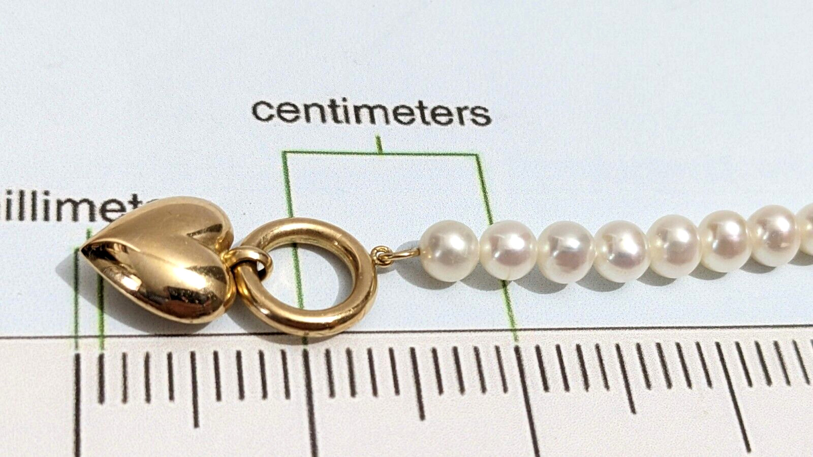 Peter Brams Design 14K Gold Heart~Charm~Cultured Pearls 18″ Necklace~20.1 Grams