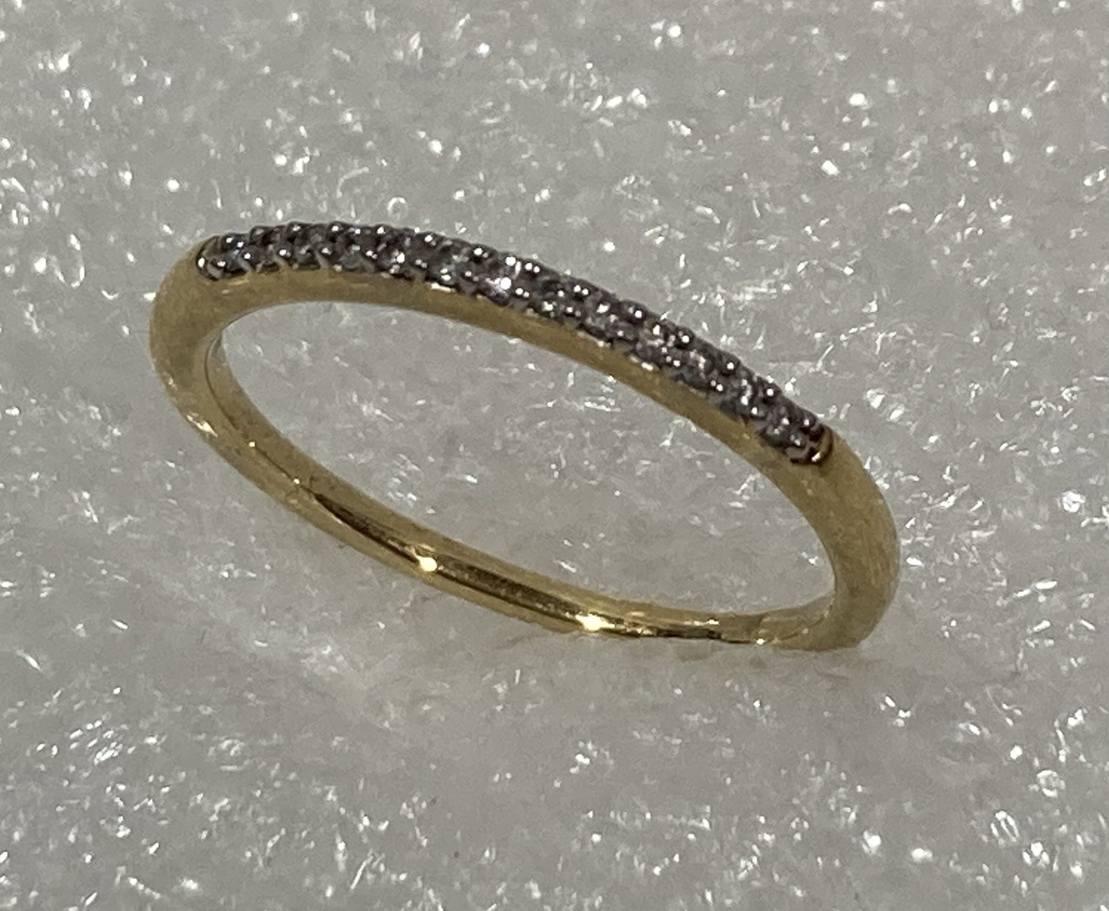 Sk9 Platinaire Allure Gems Sterling Silver Gold Vermeil Diamond Band Ring 6.75