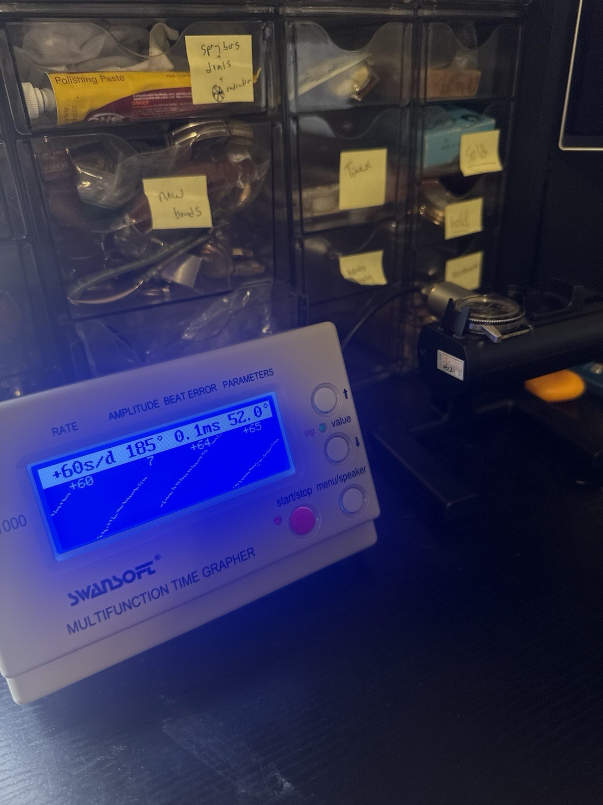 VINTAGE Waltham Diver Style Watch 17 Jewels Date Rotating Bezel Black Dial RUNS