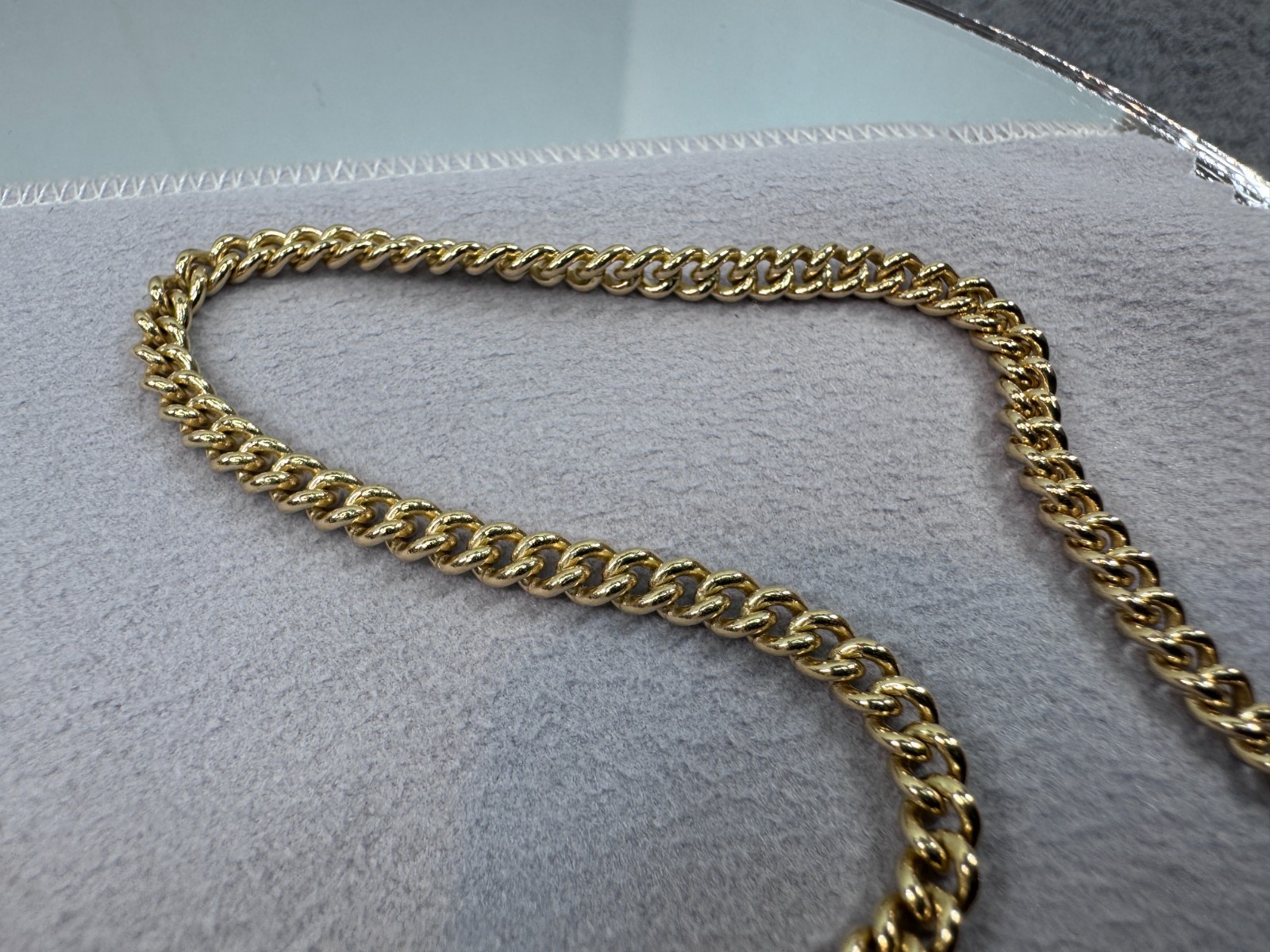 James Avery 14k Yellow Gold Heavy Curb Chain Necklace 22” Long – 29 Grams