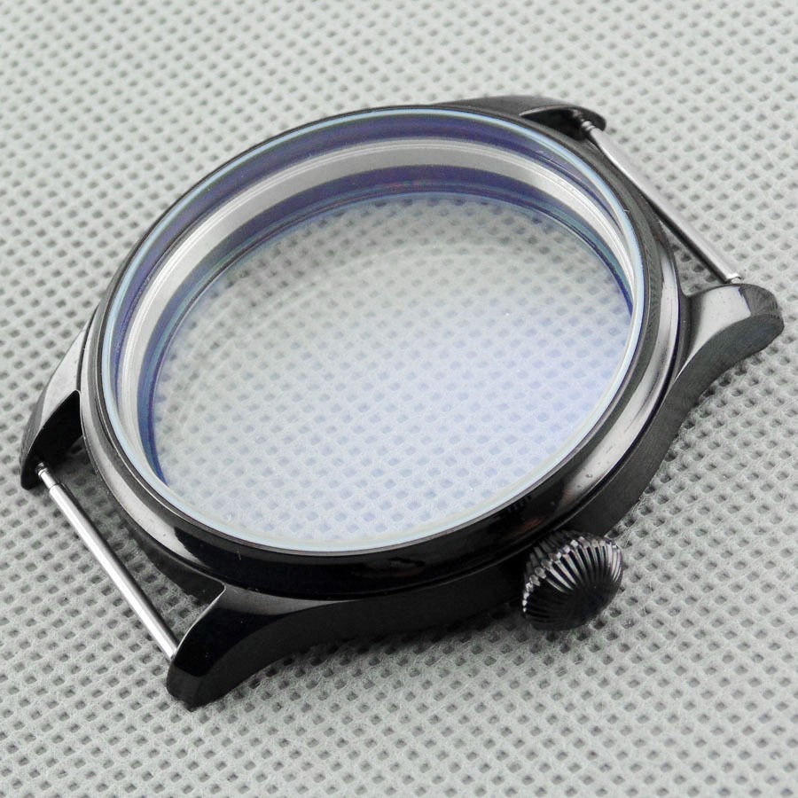 44mm Stainless Steel Watch Case Fit For Seagull ST3600 ETA 6497 6498 Movement I