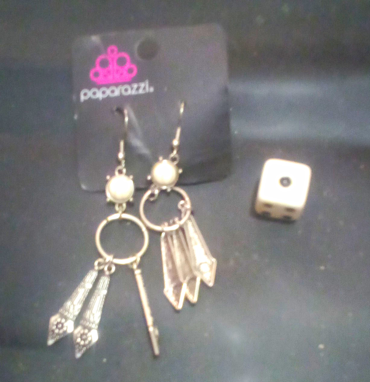 Paparazzi Silver Tone Metal Dangle Drop Hook Earrings No Stone Lobe