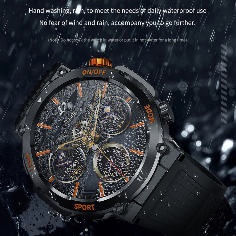 Smart Watch With LED Flashlight Heart Rate Sleep Monitor Fitness Tracker