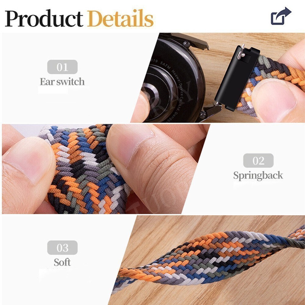 Nylon Magnetic Watch Band Wrist Strap For Amazfit GTS 4 GTS 2 GTR 3 2e GTR 47mm