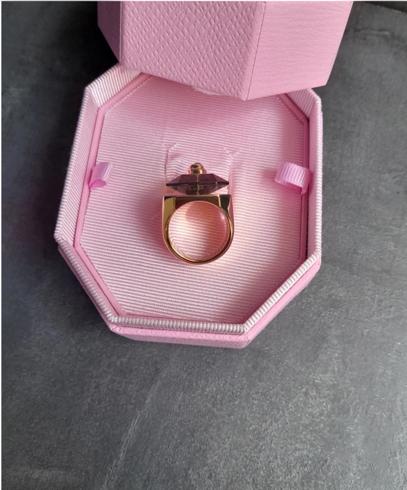 Swarovski Numina Grey Gold tone plated Cocktail Ring Size 52 Brand new❤️🎁
