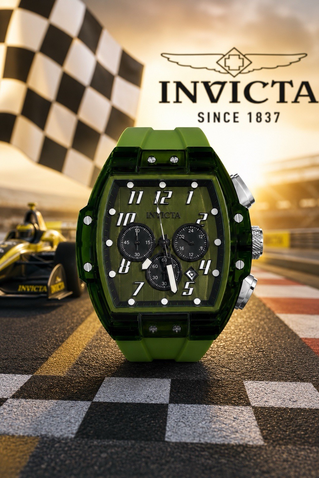 NEW Invicta S1 Rally Vortce Chronograph Men’s Quartz Watch 47mm Army Green