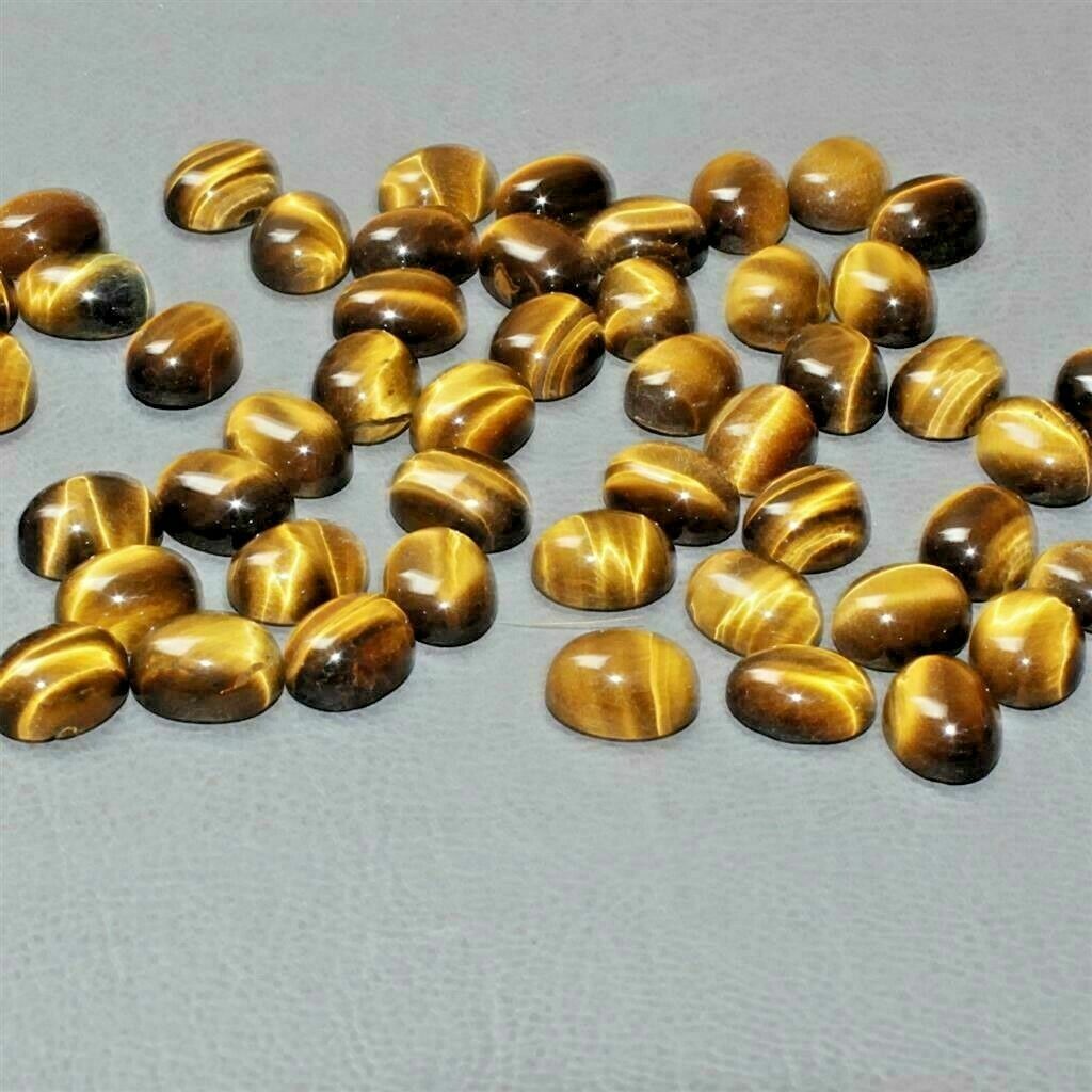 Wholesale Lot of 9x7mm to 12x10mm Oval Natural Tiger’s Eye Loose Calibrated Gems