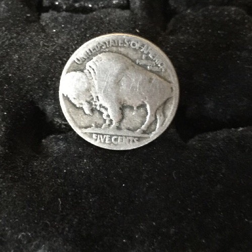 Authentic OLD BUFFALO Nickel Tie Tack, Pin, Golf Marker!